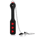 Analplug Ouch mit Herz-Paddle aus Stahl Schwarz 4,1 x Ø 2,5 cm – Ansicht 4