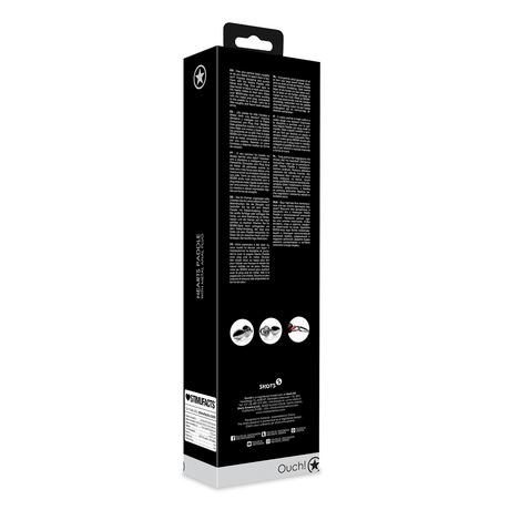 Analplug Ouch mit Herz-Paddle aus Stahl Schwarz 4,1 x Ø 2,5 cm – Ansicht 3