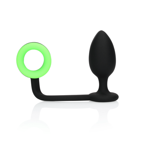 Analplug Ouch mit Penisring nachtleuchtend 8,8 x Ø 3,8 cm – Ansicht 4