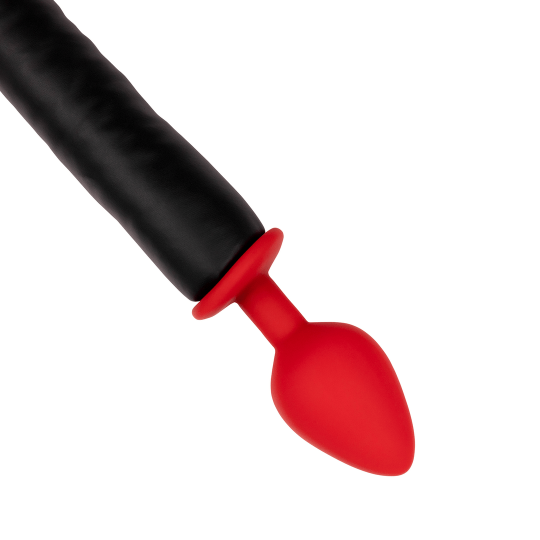 Analplug Ouch mit Teufelsschwanz aus Silikon Rot-Schwarz 5 x Ø 3,3 cm – Ansicht 4
