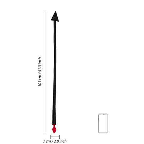 Analplug Ouch mit Teufelsschwanz aus Silikon Rot-Schwarz 5 x Ø 3,3 cm – Ansicht 6