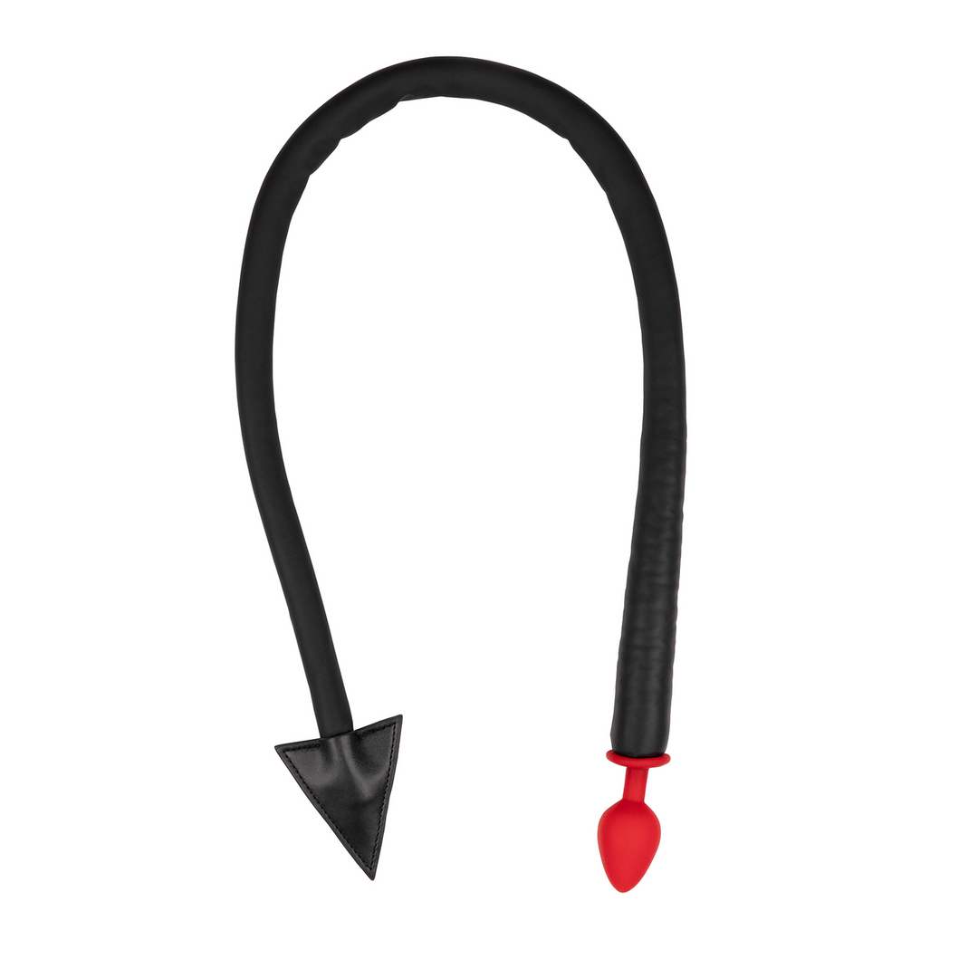 Analplug Ouch mit Teufelsschwanz aus Silikon Rot-Schwarz 5 x Ø 3,3 cm – Ansicht 3