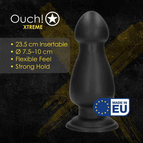 Analplug Ouch Overdrive aus PVC Schwarz 23,5 x Ø 10 cm – Ansicht 5