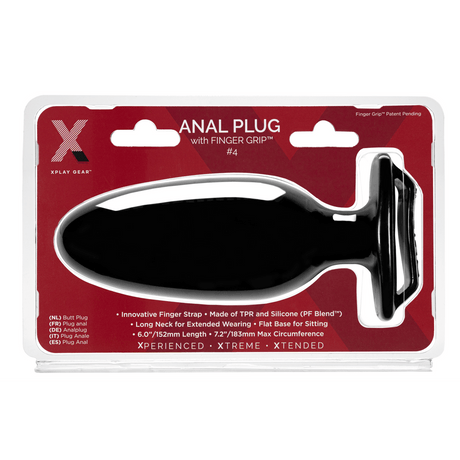 Analplug PerfectFitBrand mit Fingergriff Nummer 4 Schwarz 13 x 5,8 cm – Ansicht 2