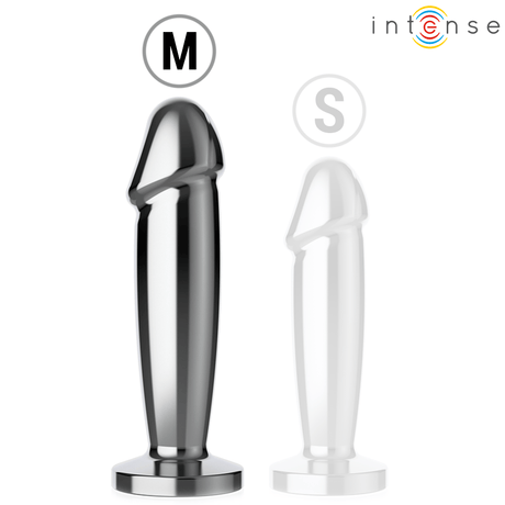 Analplug Plug 10 Vibrationen Metalldildo mit Fernbedienung M 11,8 cm