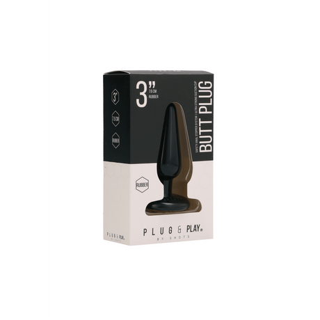 Analplug Plug and Play Basic Schwarz 7,5 x 2,5 cm – Ansicht 2