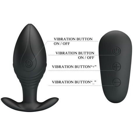 Analplug Regina Anal Plug Wiederaufladbarer Schwarz