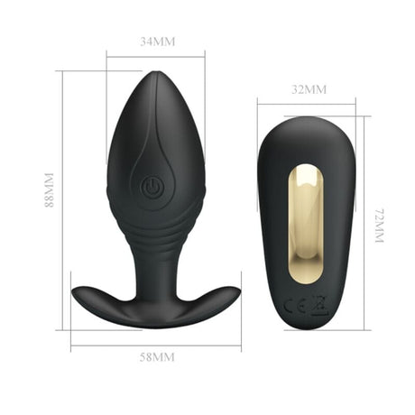 Analplug Regina Anal Plug Wiederaufladbarer Schwarz