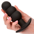Analplug Rock Bottom Anal Plug mit Perlen 10 Vibrationen Silikon Schwarz