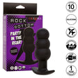 Analplug Rock Bottom Anal Plug mit Perlen 10 Vibrationen Silikon Schwarz