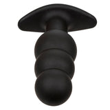 Analplug Rock Bottom Anal Plug mit Perlen 10 Vibrationen Silikon Schwarz