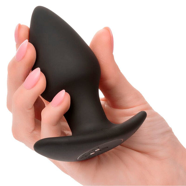 Analplug Rock Bottom Perfect Schwarz mit 10 Vibrationen 9 x 5 cm