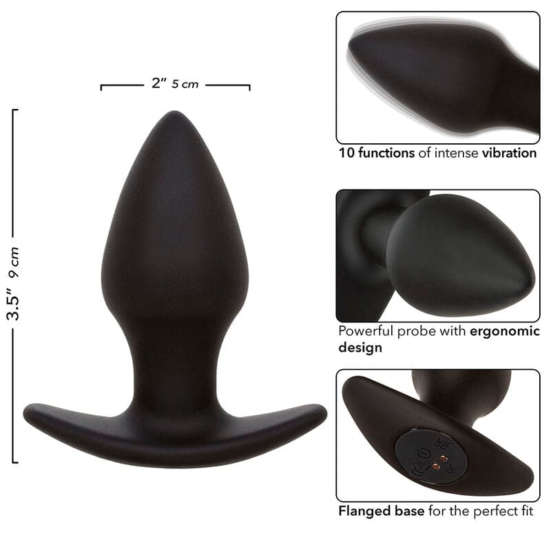 Analplug Rock Bottom Perfect Schwarz mit 10 Vibrationen 9 x 5 cm – Ansicht 7