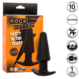 Analplug Rock Bottom Tapered Anal Plug 10 Vibraciones Silikon Schwarz