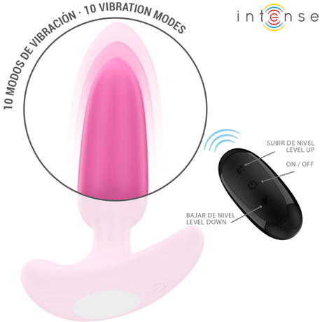 Analplug Ross Anal Plug 10 Vibrationen Rosa Fernbedienung 11 x 2,5 cm