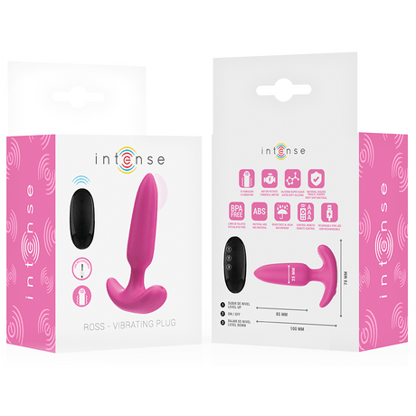 Analplug Ross Anal Plug 10 Vibrationen Rosa Fernbedienung 11 x 2,5 cm