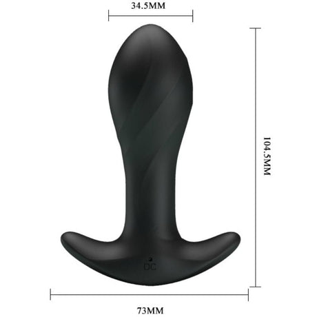 Analplug Schwarzer Analvibrator 1 cm
