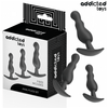 Analplug-Set 3-teilig Modell 1 Schwarz 5,4 bis 7,9 x 2 bis 3,1 cm