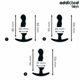 Analplug-Set 3-teilig Modell 1 Schwarz (5,4–7,9 cm)