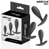 Analplug-Set 3-teilig Modell 2 Schwarz (6,4–8,5 cm)