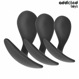 Analplug-Set 3-teilig Modell 3 Schwarz (4,6–6,5 cm)