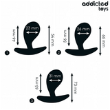 Analplug-Set 3-teilig Modell 3 Schwarz (4,6–6,5 cm)