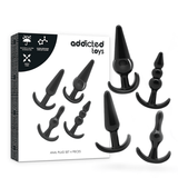 Analplug-Set 4-teilig Schwarz 9 bis 12,2 x 2,4 bis 3,7 cm