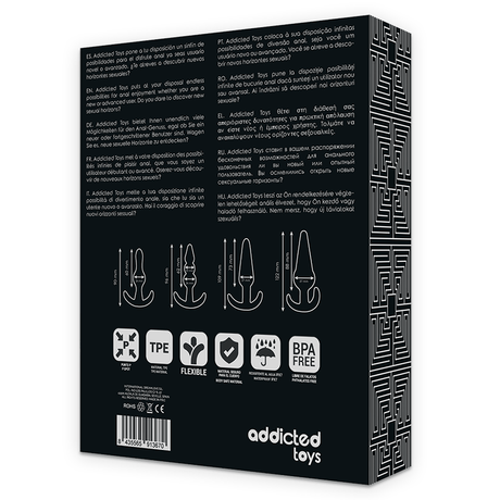 Analplug-Set 4-teilig Schwarz 9 bis 12,2 x 2,4 bis 3,7 cm