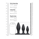 Analplug-Set Ouch Apex aus Silikon Schwarz 10,6 x Ø 3,5 cm – Ansicht 6