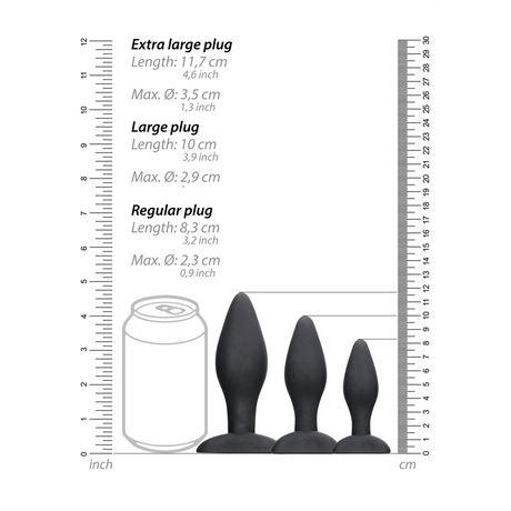 Analplug-Set Apex Schwarz – Ansicht 6