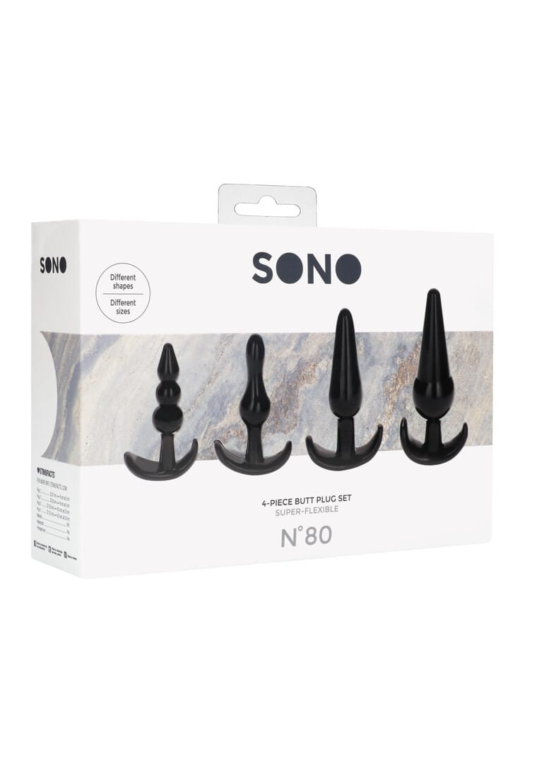 Analplug-Set Nr. 80 4-teilig Schwarz – Ansicht 2