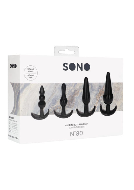 Analplug-Set Nr. 80 4-teilig Schwarz – Ansicht 2