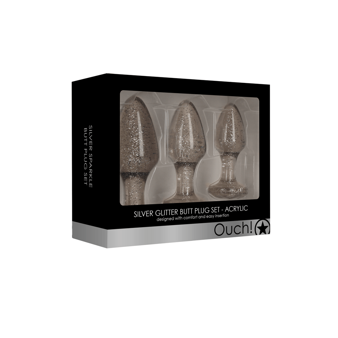 Analplug-Set Ouch aus Acryl Gold oder Silber 9,5 x Ø 4,5 cm – Ansicht 9