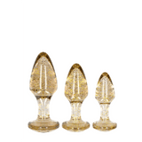 Analplug-Set Ouch aus Acryl Gold oder Silber 9,5 x Ø 4,5 cm