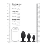 Analplug-Set Ouch Diamantform aus Silikon Schwarz 8,5 x Ø 4 cm – Ansicht 6