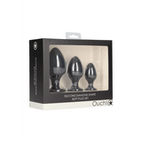 Analplug-Set Ouch Diamantform aus Silikon Schwarz 8,5 x Ø 4 cm – Ansicht 2