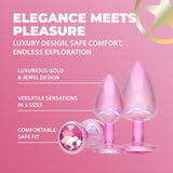 Analplug-Set Ouch Paris aus Metall Pink 9,5 x Ø 4 cm – Ansicht 5