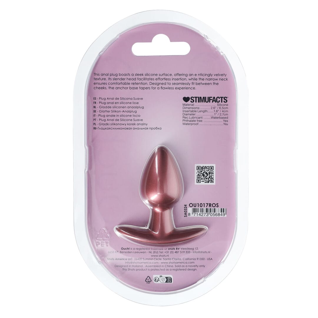 Analplug Ouch aus Silikon glatt in vier Farben 4 x Ø 2,7 cm – Ansicht 16