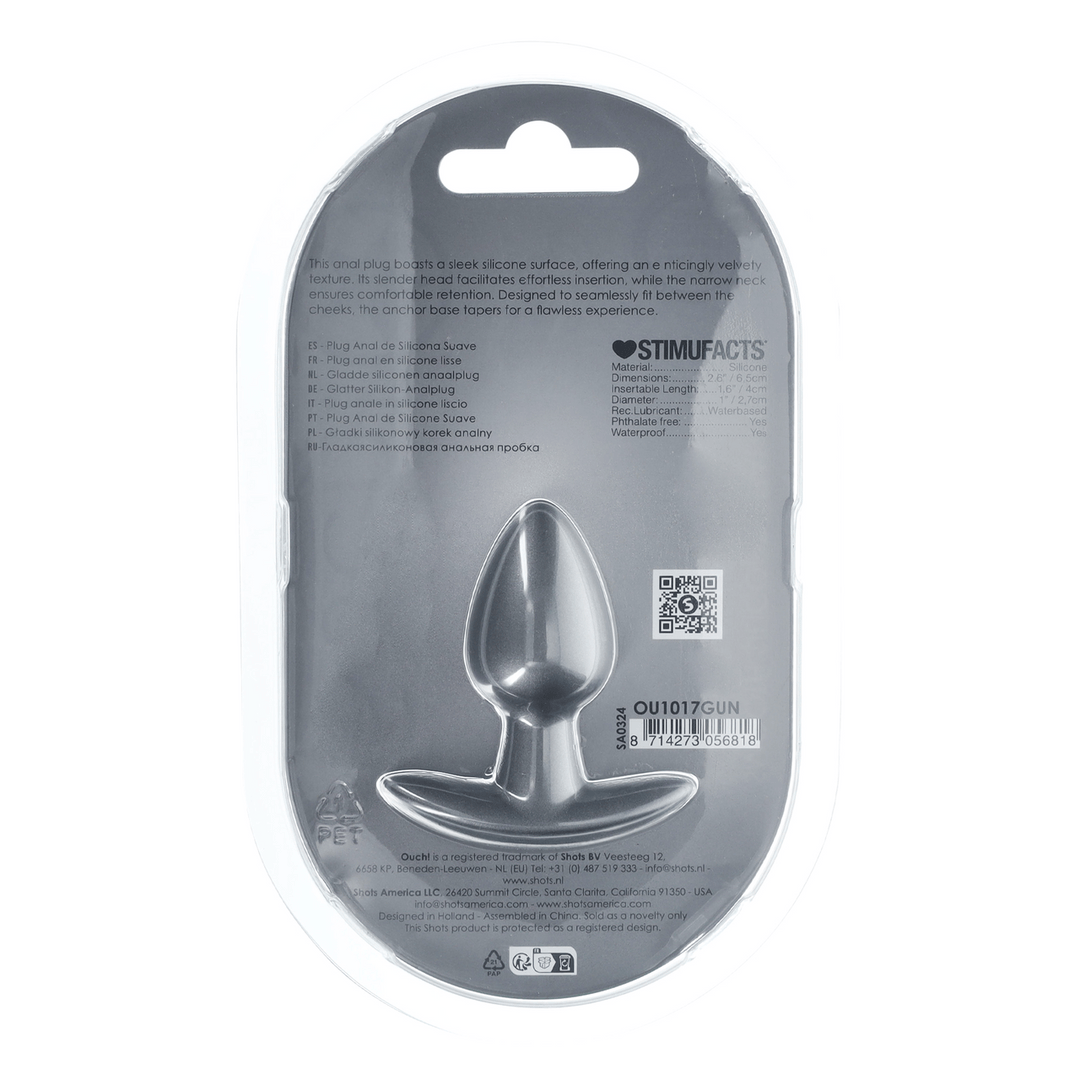 Analplug Ouch aus Silikon glatt in vier Farben 4 x Ø 2,7 cm – Ansicht 3