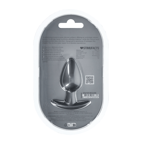 Analplug Silikon glatt Gun Metal Modell 2 – Ansicht 3