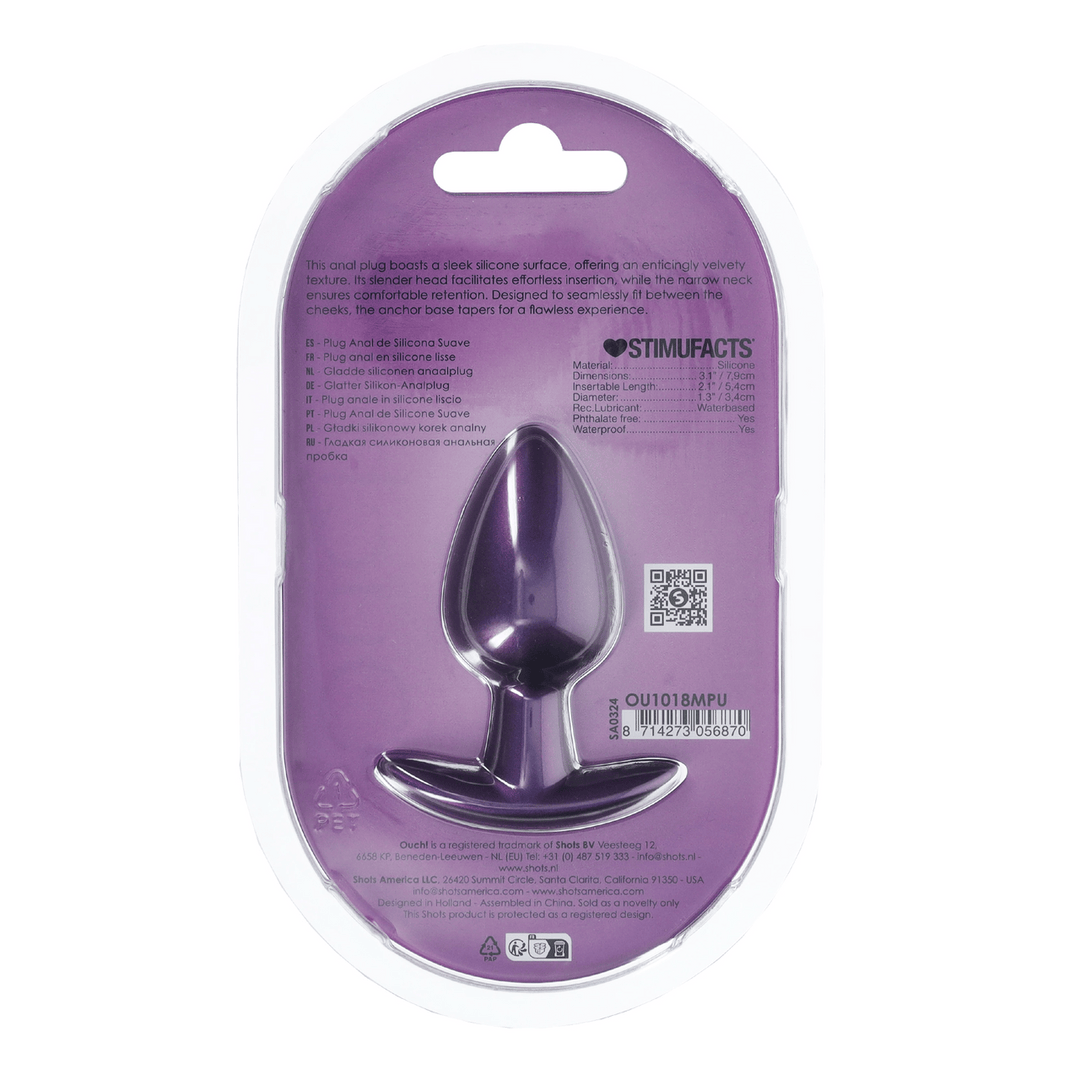 Analplug Ouch aus Silikon glatt in vier Farben 5,4 x Ø 3,4 cm – Ansicht 11
