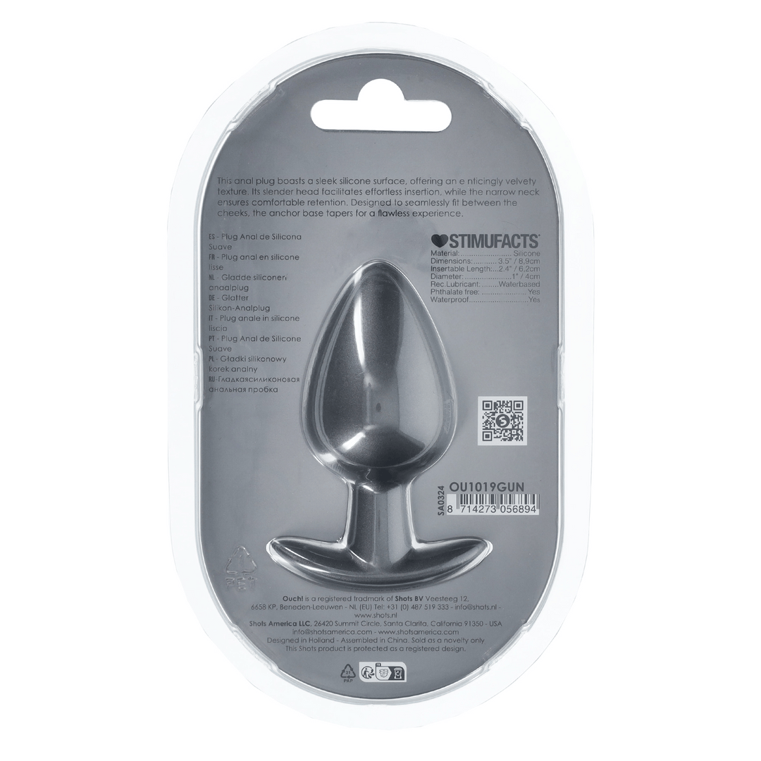 Analplug Ouch aus Silikon glatt in vier Farben 6,2 x Ø 4 cm – Ansicht 3