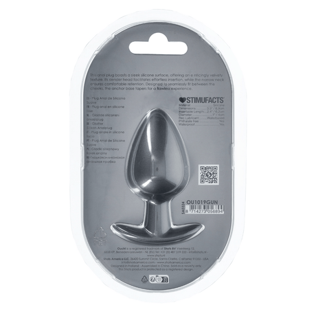 Analplug Silikon glatt Gun Metal Modell 3 – Ansicht 3