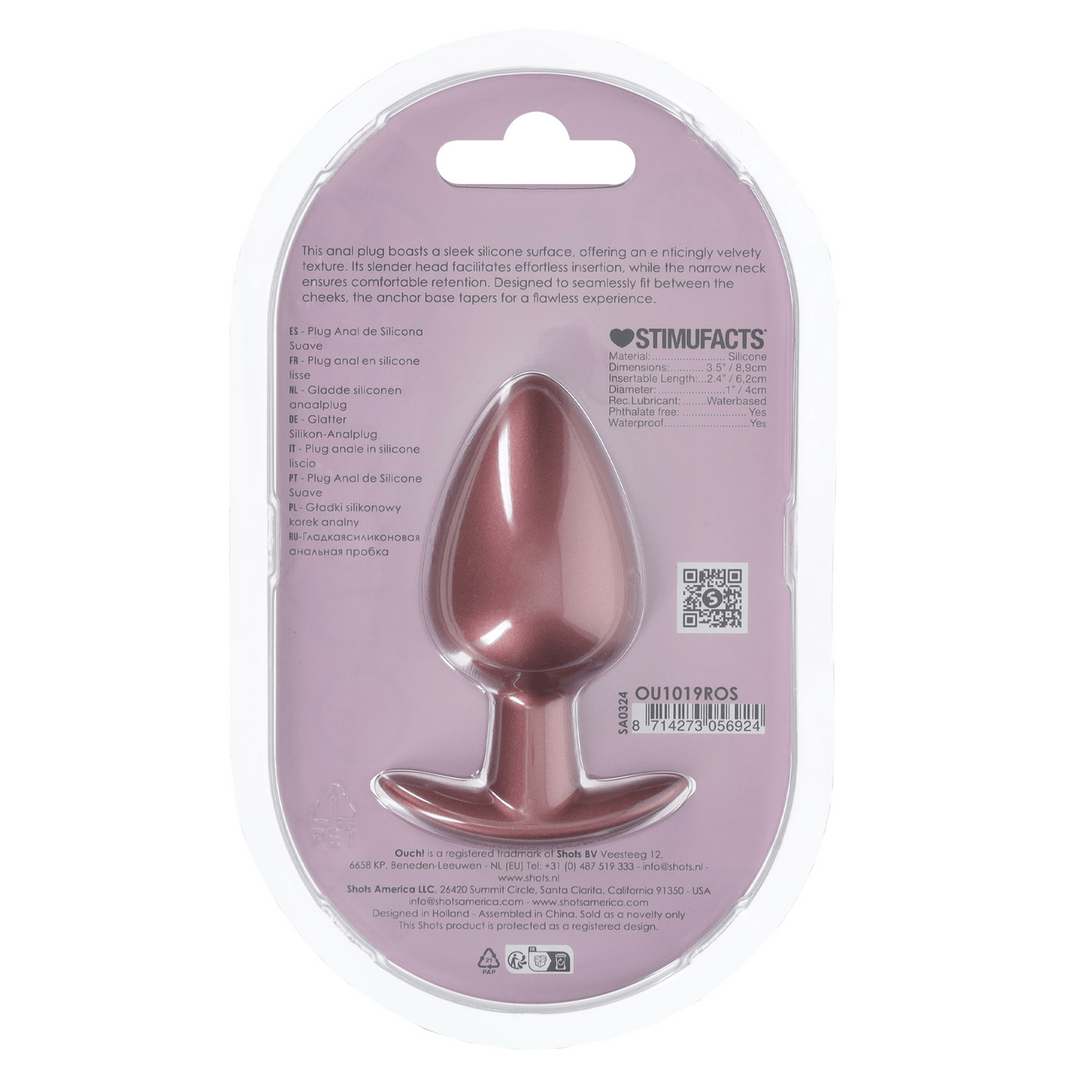 Analplug Ouch aus Silikon glatt in vier Farben 6,2 x Ø 4 cm – Ansicht 14