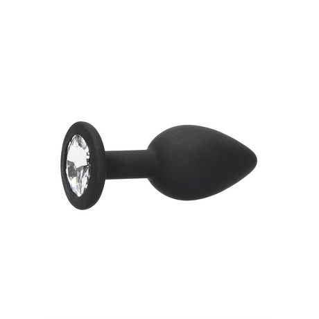 Analplug Silikon mit abnehmbarem Schmuck Schwarz 7,3 x Ø 3,2 cm – Ansicht 5