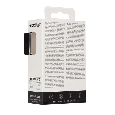 Analplug Slim für Anfänger Schwarz 7,5 x Ø 2,2 cm – Ansicht 3