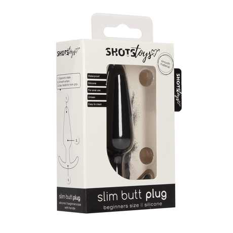Analplug Slim für Anfänger Schwarz 7,5 x Ø 2,2 cm – Ansicht 2