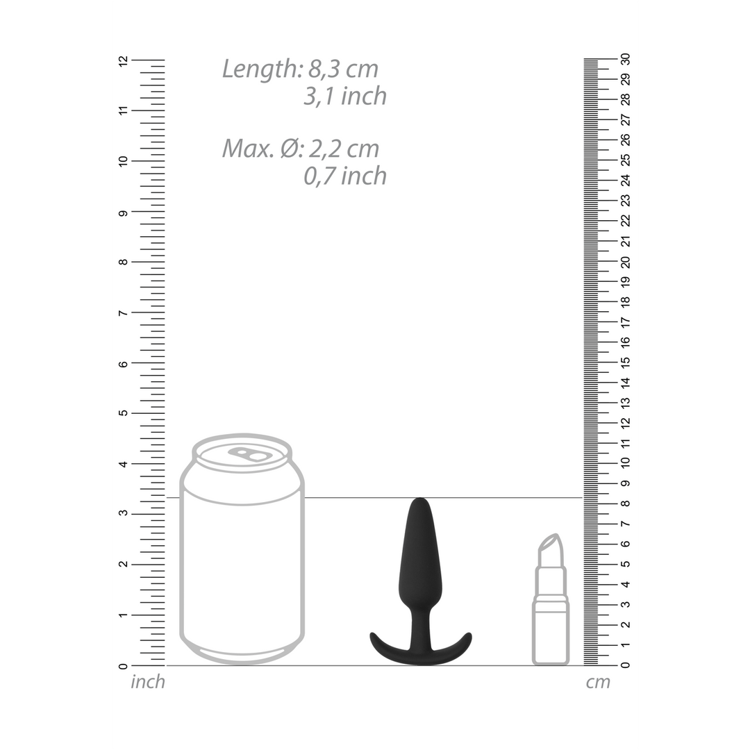 Analplug Slim für Anfänger Schwarz 7,5 x Ø 2,2 cm – Ansicht 5