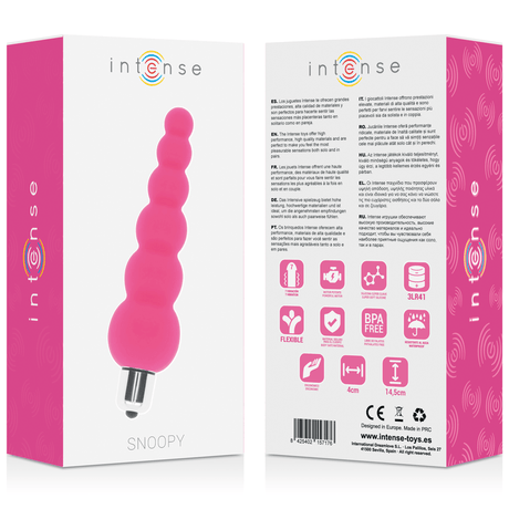 Analplug Snoopy 7 Geschwindigkeiten Silikon Rosa 11,5 x 1,5 cm