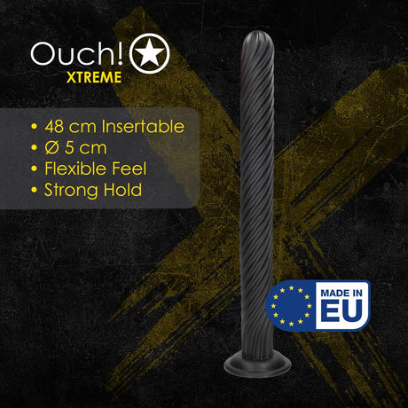 Analplug Titan Twist Schwarz 48 x Ø 5 cm – Ansicht 5